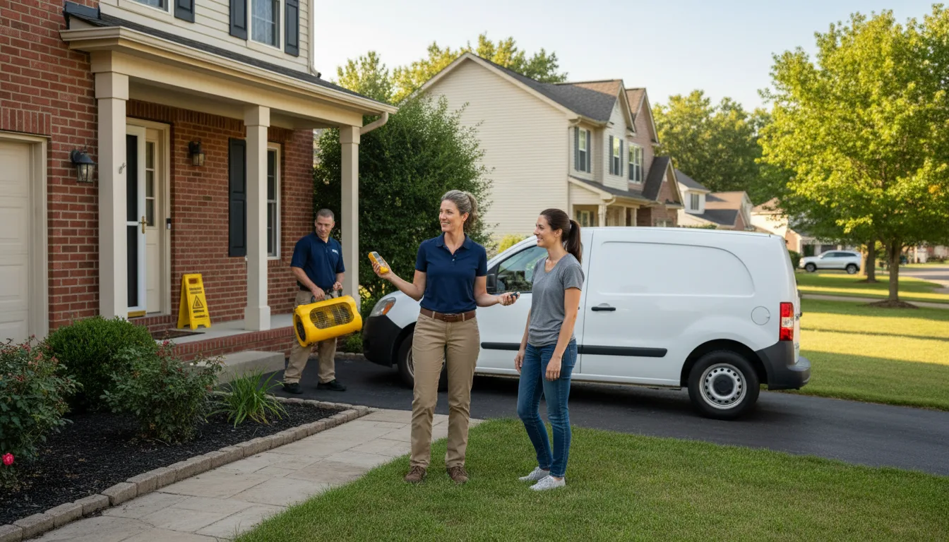 Residential water damage restoration in Robinson, PA